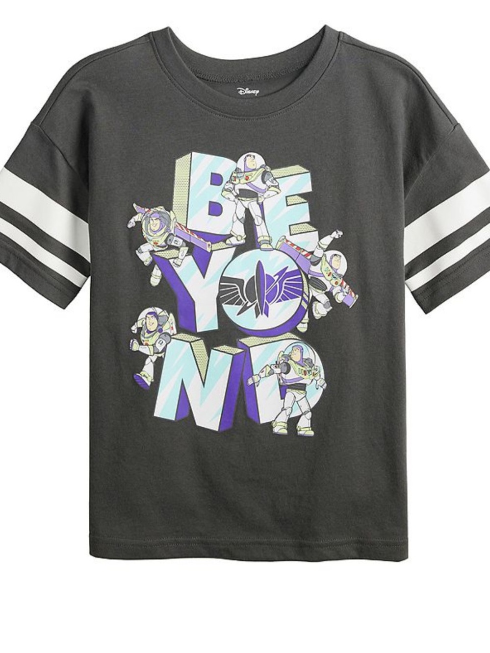 Disney Gray Buzz Lightyear Graphic Tee size 8